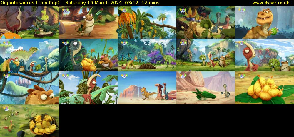 Gigantosaurus (Tiny Pop) Saturday 16 March 2024 03:12 - 03:24