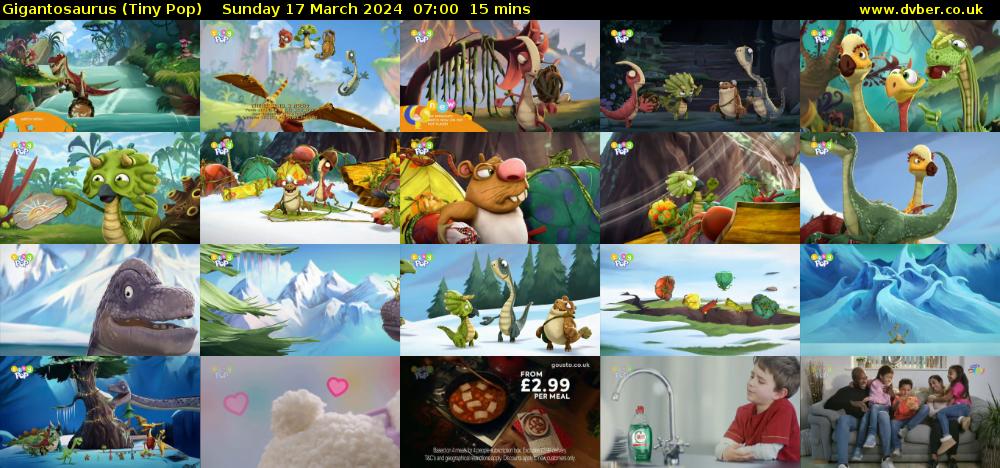 Gigantosaurus (Tiny Pop) Sunday 17 March 2024 07:00 - 07:15