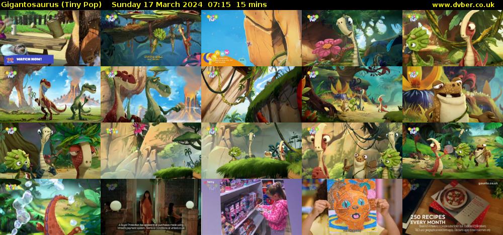 Gigantosaurus (Tiny Pop) Sunday 17 March 2024 07:15 - 07:30