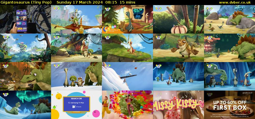 Gigantosaurus (Tiny Pop) Sunday 17 March 2024 08:15 - 08:30