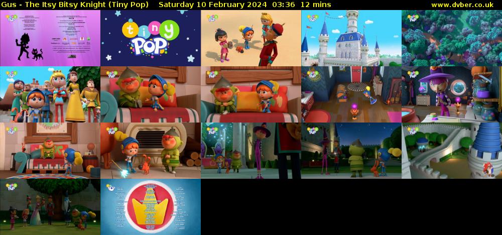 Gus - The Itsy Bitsy Knight (Tiny Pop) Saturday 10 February 2024 03:36 - 03:48
