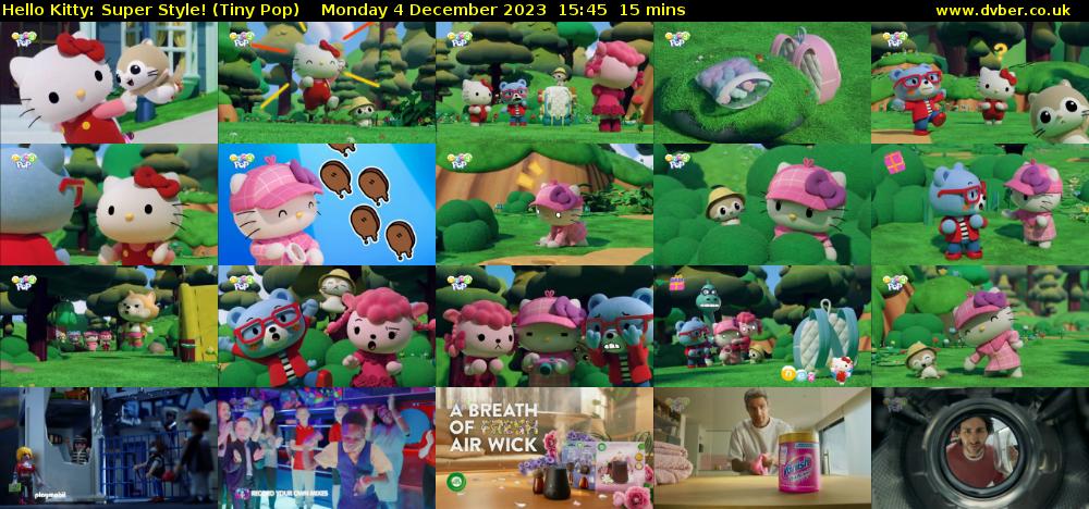Hello Kitty: Super Style! (Tiny Pop) Monday 4 December 2023 15:45 - 16:00