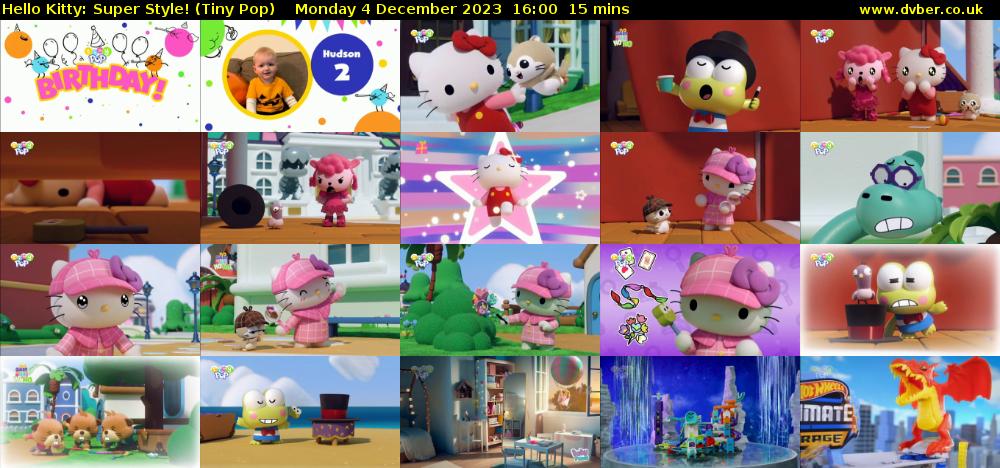 Hello Kitty: Super Style! (Tiny Pop) Monday 4 December 2023 16:00 - 16:15