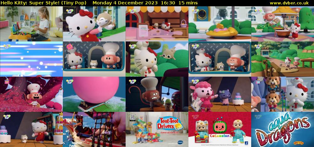 Hello Kitty: Super Style! (Tiny Pop) Monday 4 December 2023 16:30 - 16:45