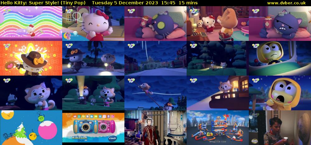Hello Kitty: Super Style! (Tiny Pop) Tuesday 5 December 2023 15:45 - 16:00
