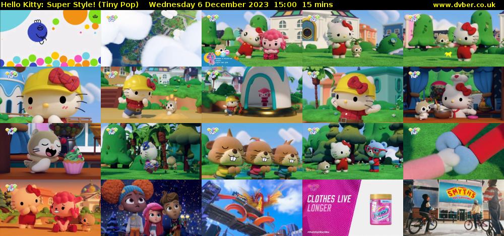 Hello Kitty: Super Style! (Tiny Pop) Wednesday 6 December 2023 15:00 - 15:15