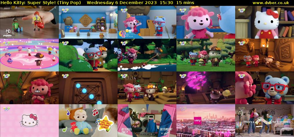 Hello Kitty: Super Style! (Tiny Pop) Wednesday 6 December 2023 15:30 - 15:45