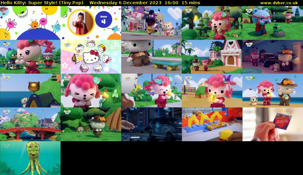 Hello Kitty: Super Style! (Tiny Pop) Wednesday 6 December 2023 16:00 - 16:15