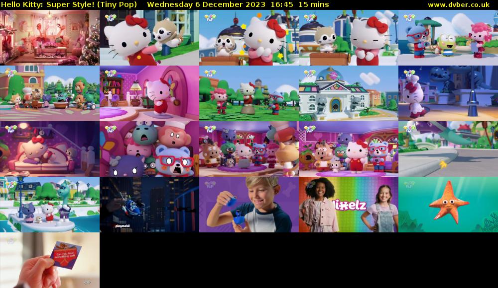 Hello Kitty: Super Style! (Tiny Pop) Wednesday 6 December 2023 16:45 - 17:00
