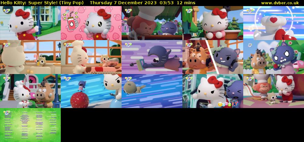 Hello Kitty: Super Style! (Tiny Pop) Thursday 7 December 2023 03:53 - 04:05