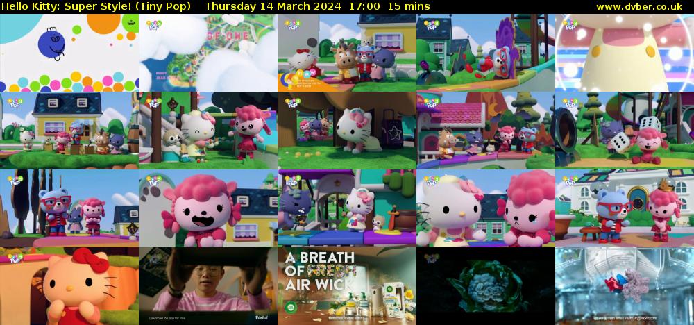 Hello Kitty: Super Style! (Tiny Pop) Thursday 14 March 2024 17:00 - 17:15