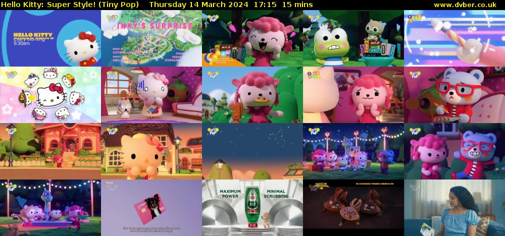 Hello Kitty: Super Style! (Tiny Pop) Thursday 14 March 2024 17:15 - 17:30