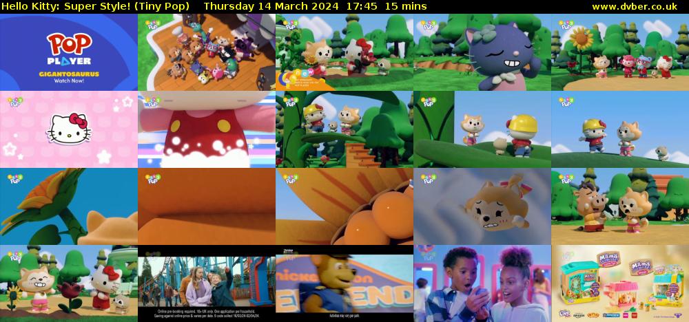 Hello Kitty: Super Style! (Tiny Pop) Thursday 14 March 2024 17:45 - 18:00