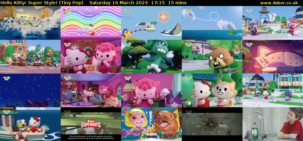 Hello Kitty: Super Style! (Tiny Pop) Saturday 16 March 2024 17:15 - 17:30