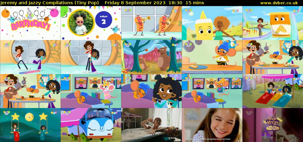 Jeremy and Jazzy Compilations (Tiny Pop) Friday 8 September 2023 18:30 - 18:45