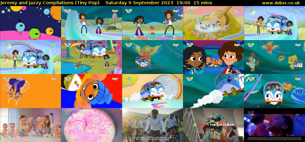 Jeremy and Jazzy Compilations (Tiny Pop) Saturday 9 September 2023 19:00 - 19:15