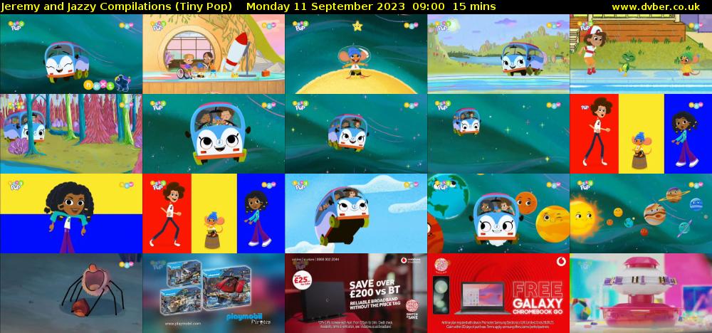 Jeremy and Jazzy Compilations (Tiny Pop) Monday 11 September 2023 09:00 - 09:15
