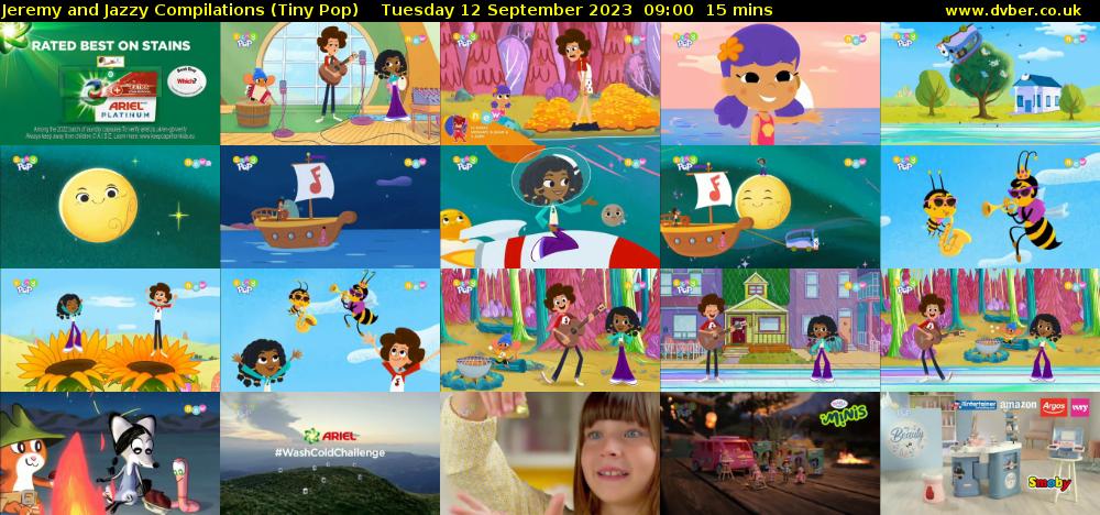 Jeremy and Jazzy Compilations (Tiny Pop) Tuesday 12 September 2023 09:00 - 09:15