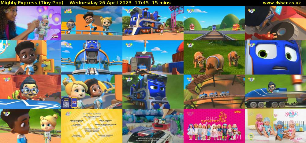 Mighty Express (Tiny Pop) Wednesday 26 April 2023 17:45 - 18:00