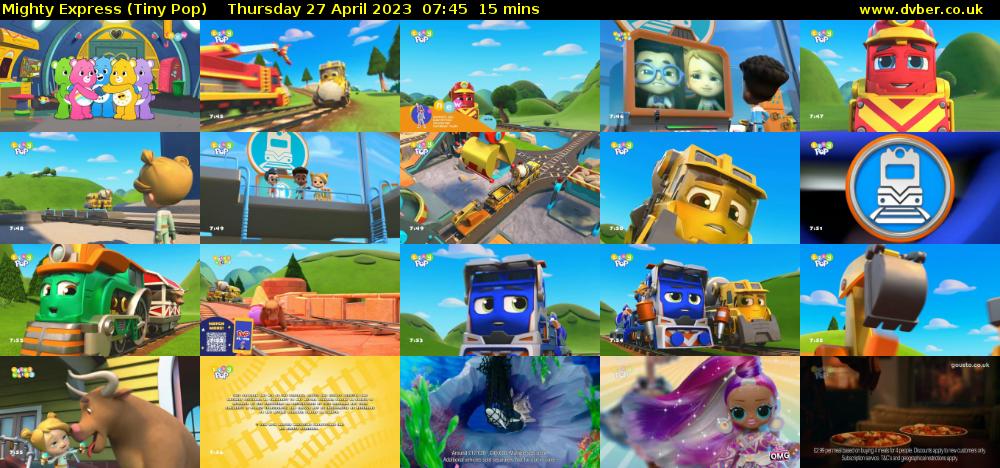 Mighty Express (Tiny Pop) Thursday 27 April 2023 07:45 - 08:00