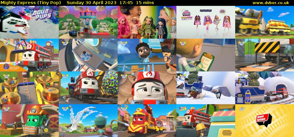Mighty Express (Tiny Pop) Sunday 30 April 2023 17:45 - 18:00