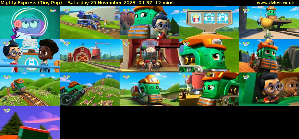 Mighty Express (Tiny Pop) Saturday 25 November 2023 04:37 - 04:49