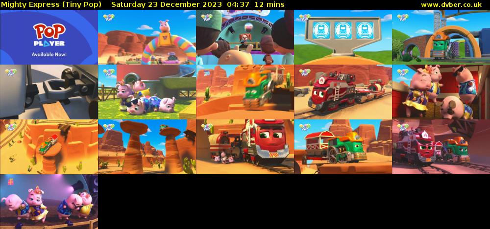 Mighty Express (Tiny Pop) Saturday 23 December 2023 04:37 - 04:49