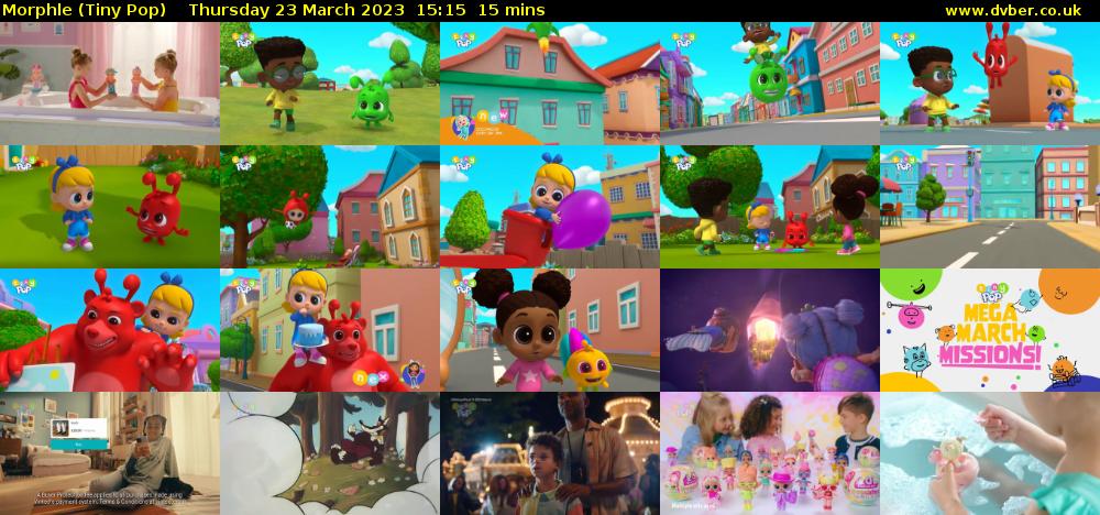 Morphle (Tiny Pop) Thursday 23 March 2023 15:15 - 15:30