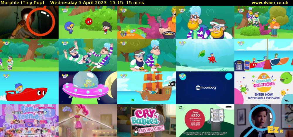 Morphle (Tiny Pop) Wednesday 5 April 2023 15:15 - 15:30