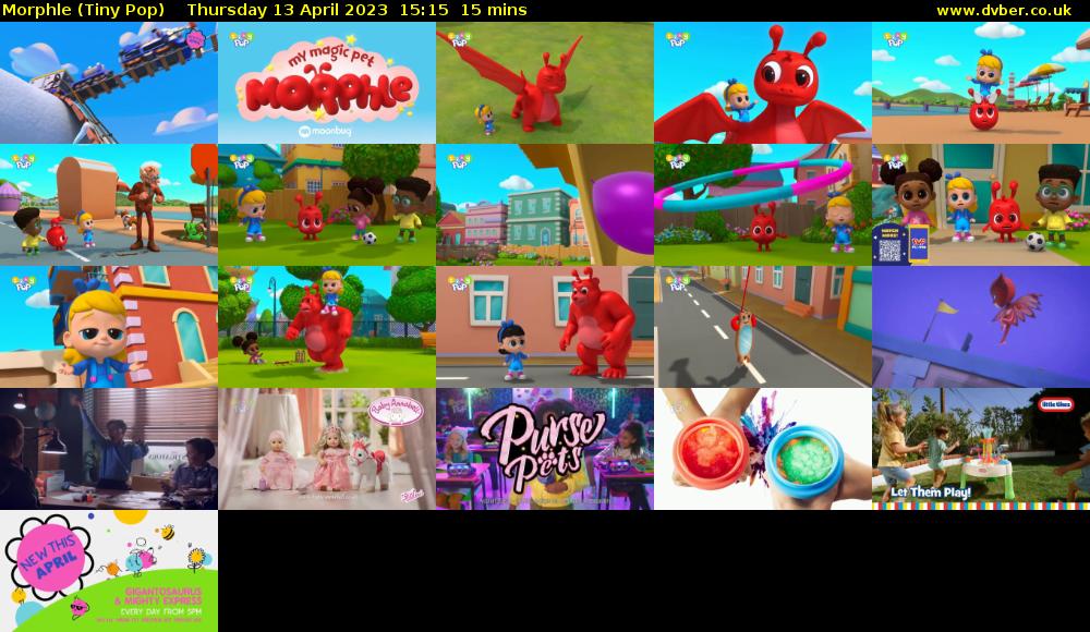 Morphle (Tiny Pop) Thursday 13 April 2023 15:15 - 15:30
