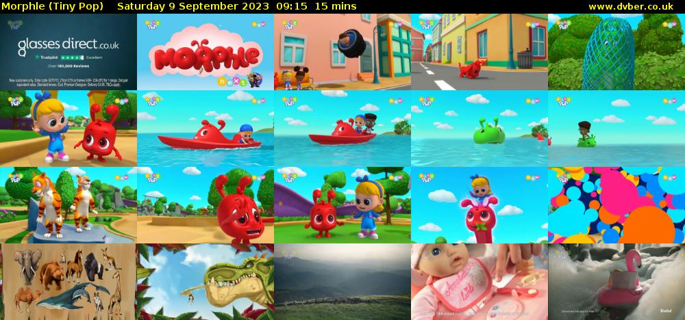Morphle (Tiny Pop) Saturday 9 September 2023 09:15 - 09:30