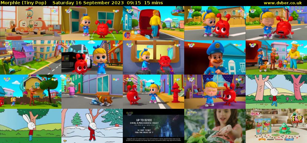 Morphle (Tiny Pop) Saturday 16 September 2023 09:15 - 09:30