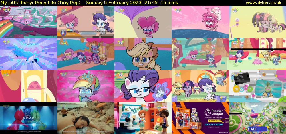 My Little Pony: Pony Life (Tiny Pop) Sunday 5 February 2023 21:45 - 22:00