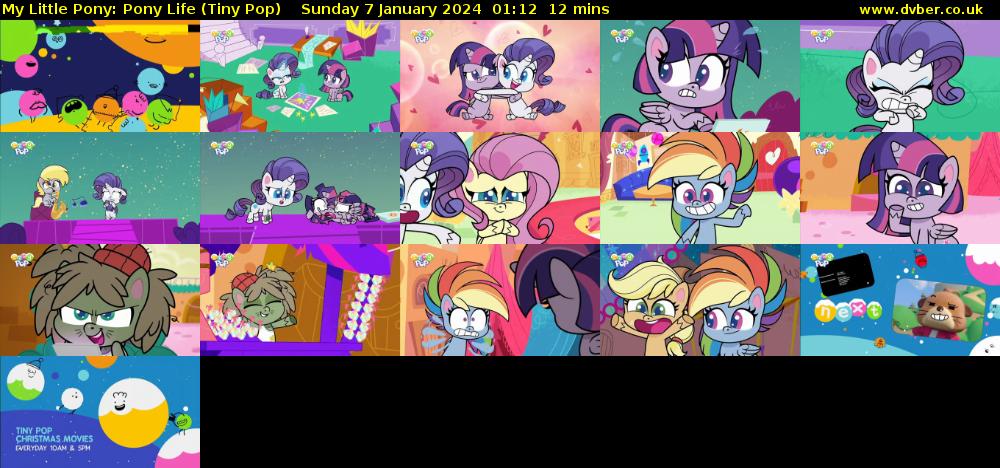 My Little Pony: Pony Life (Tiny Pop) Sunday 7 January 2024 01:12 - 01:24