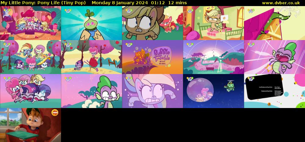 My Little Pony: Pony Life (Tiny Pop) Monday 8 January 2024 01:12 - 01:24