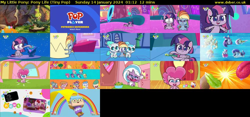 My Little Pony: Pony Life (Tiny Pop) Sunday 14 January 2024 01:12 - 01:24