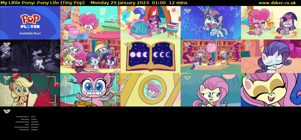 My Little Pony: Pony Life (Tiny Pop) Monday 29 January 2024 01:00 - 01:12
