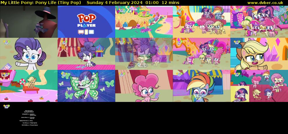 My Little Pony: Pony Life (Tiny Pop) Sunday 4 February 2024 01:00 - 01:12