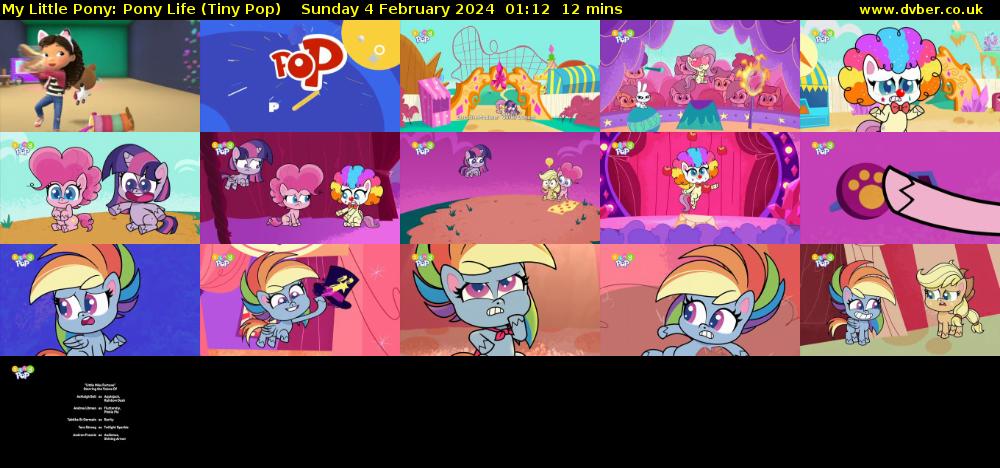 My Little Pony: Pony Life (Tiny Pop) Sunday 4 February 2024 01:12 - 01:24