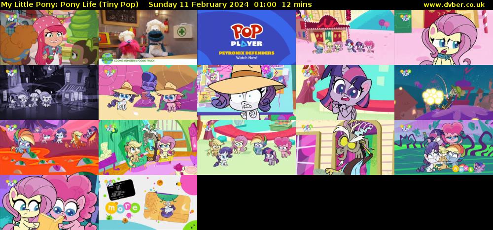 My Little Pony: Pony Life (Tiny Pop) Sunday 11 February 2024 01:00 - 01:12