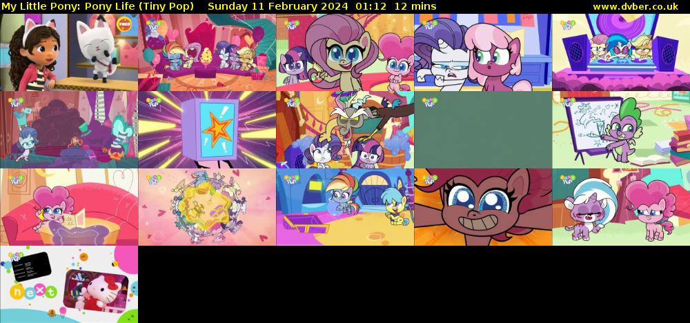 My Little Pony: Pony Life (Tiny Pop) Sunday 11 February 2024 01:12 - 01:24