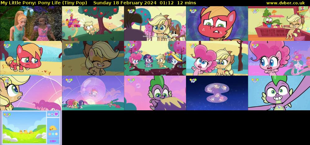 My Little Pony: Pony Life (Tiny Pop) Sunday 18 February 2024 01:12 - 01:24