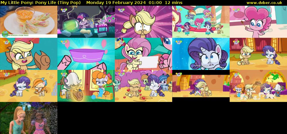My Little Pony: Pony Life (Tiny Pop) Monday 19 February 2024 01:00 - 01:12