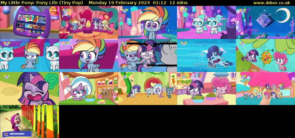 My Little Pony: Pony Life (Tiny Pop) Monday 19 February 2024 01:12 - 01:24