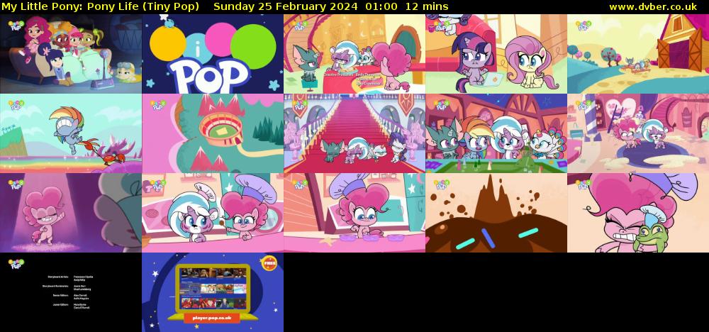 My Little Pony: Pony Life (Tiny Pop) Sunday 25 February 2024 01:00 - 01:12