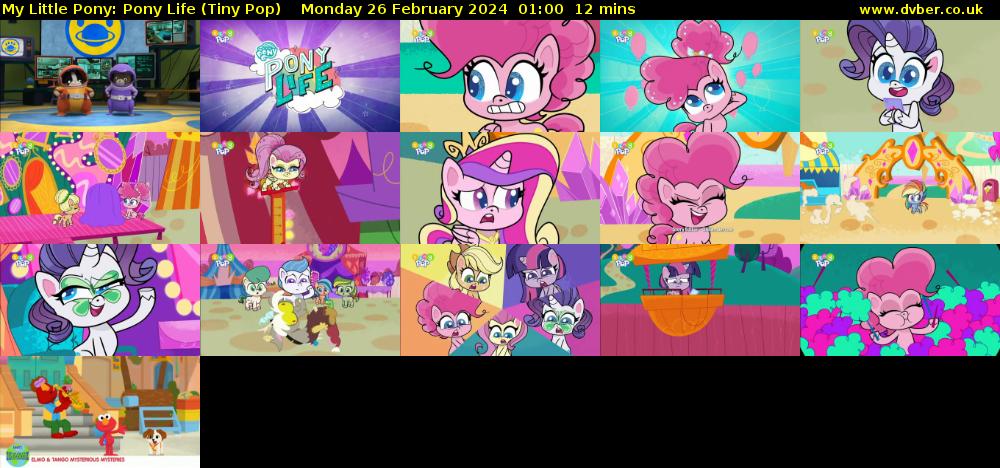 My Little Pony: Pony Life (Tiny Pop) Monday 26 February 2024 01:00 - 01:12