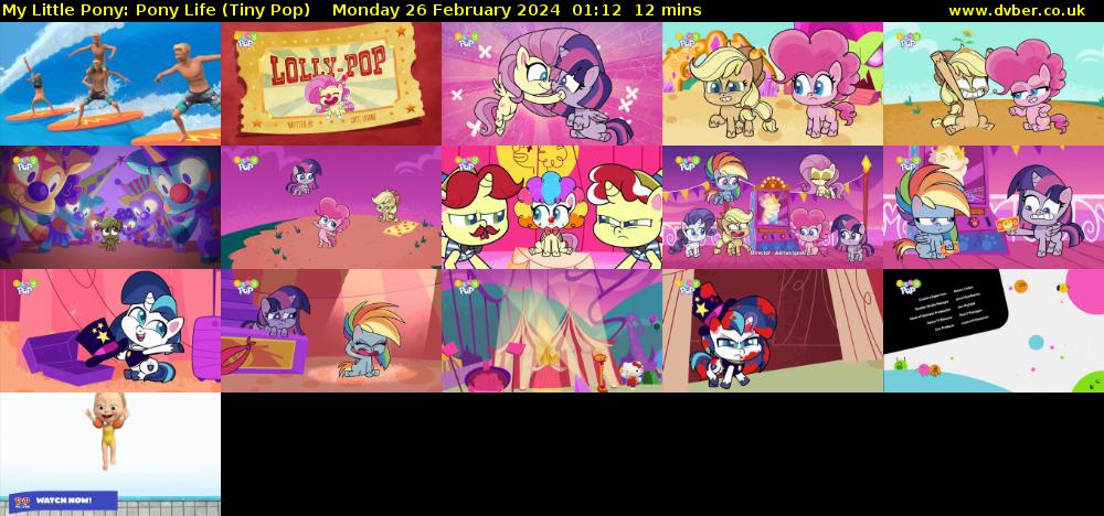 My Little Pony: Pony Life (Tiny Pop) Monday 26 February 2024 01:12 - 01:24