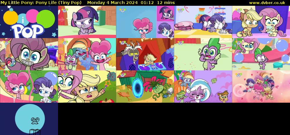 My Little Pony: Pony Life (Tiny Pop) Monday 4 March 2024 01:12 - 01:24