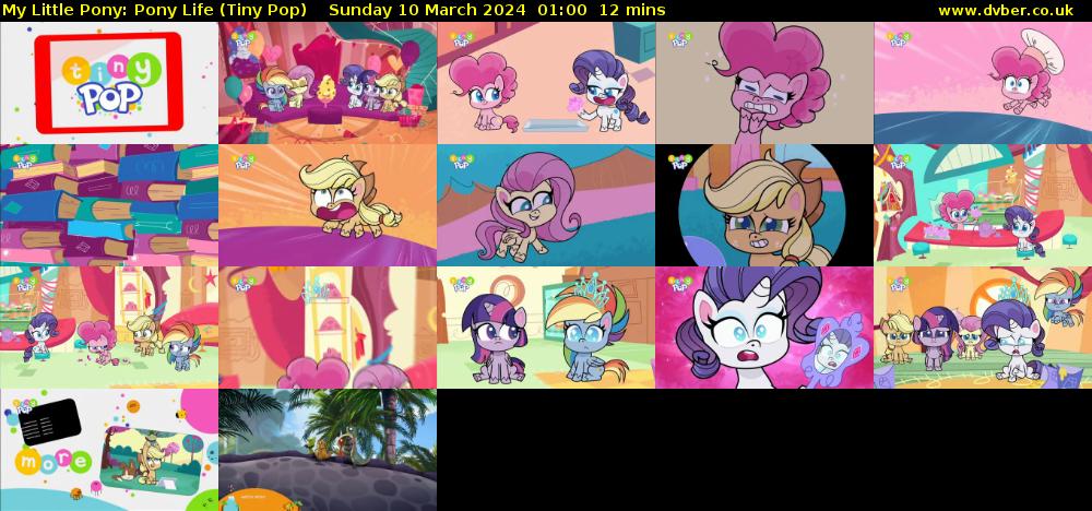 My Little Pony: Pony Life (Tiny Pop) Sunday 10 March 2024 01:00 - 01:12