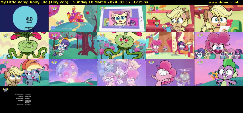 My Little Pony: Pony Life (Tiny Pop) Sunday 10 March 2024 01:12 - 01:24